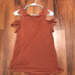 American Eagle Rust colored off the shoulder shirt